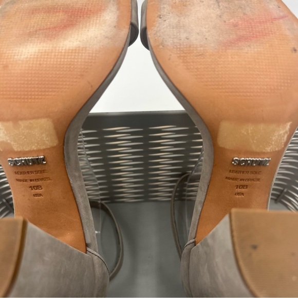Schutz Enida Suede Heels Grey Mouse Size 10 - Picture 16 of 16